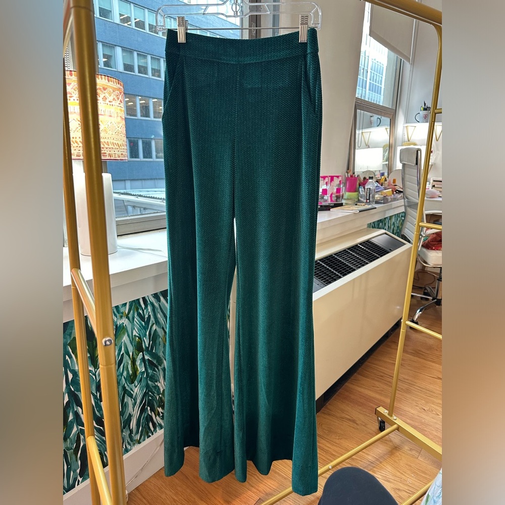 Emerald Green Wide Leg Pants - PatBo- New with Tags